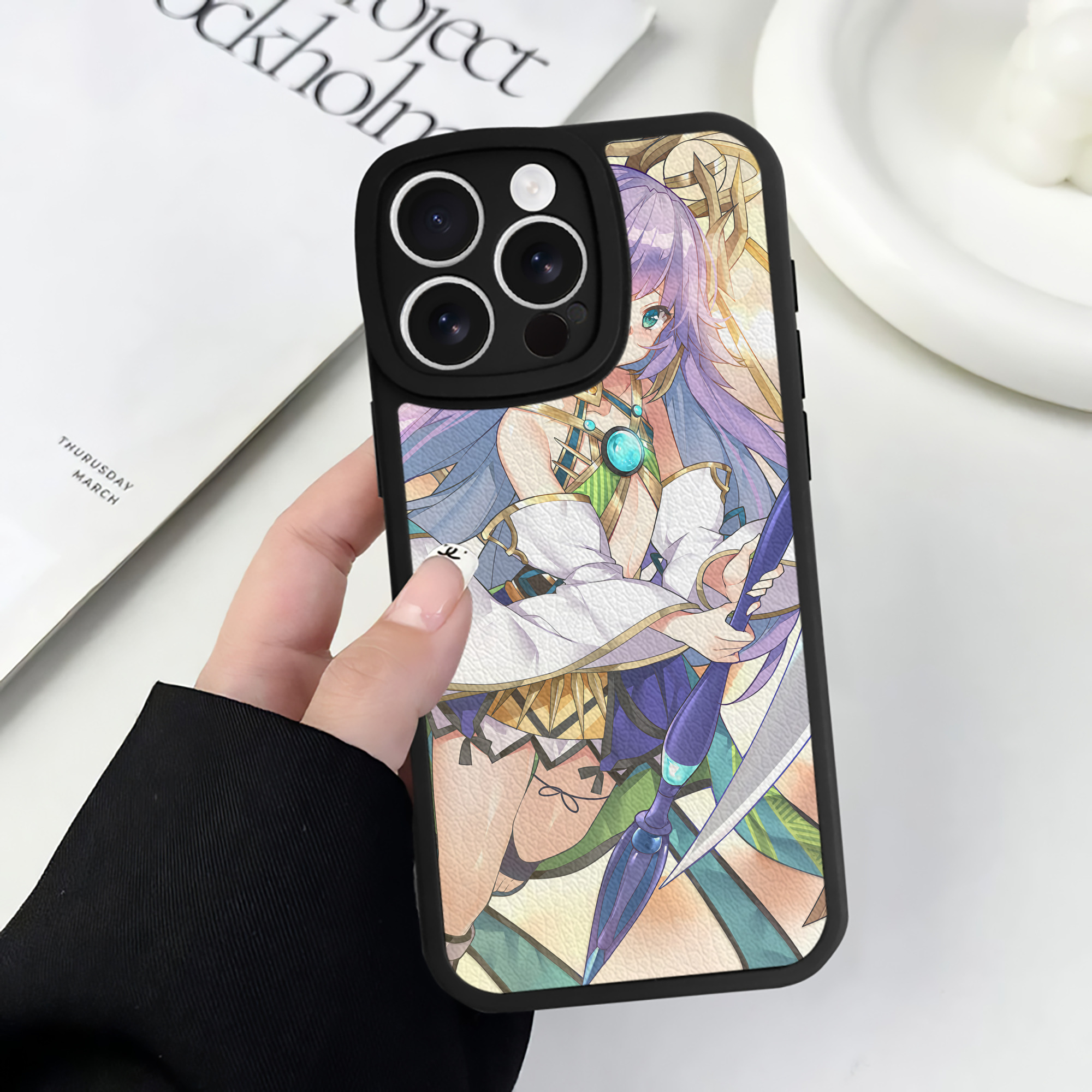 （画像用） 遊☆戯☆王 Yu-Gi-Oh! 【iPhone 16シリーズ対応】シリコンスマホケース（レザー調） 材質：シリコン